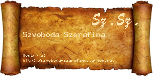 Szvoboda Szerafina névjegykártya